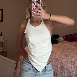 Zara White Halter Tank Top